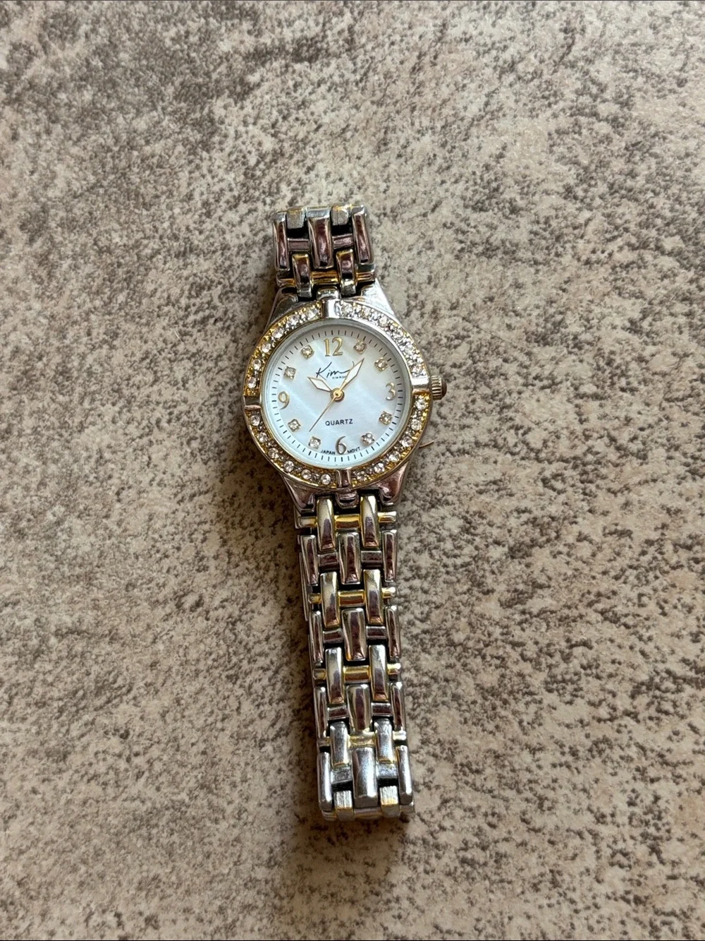 Silver and gold tone Kim Rodger’s Sequin Quartz Watch